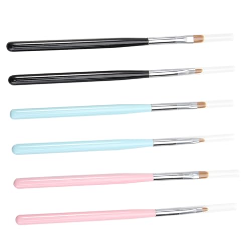 Healeved 6stücke Teiliges Nylon Nagelkunst Pinsel Für Maniküre Rundkopf Malpinsel Mit Punktierfunktion Für Nagelstudios Und Persönlichen Gebrauch Farben Zufällig von Healeved