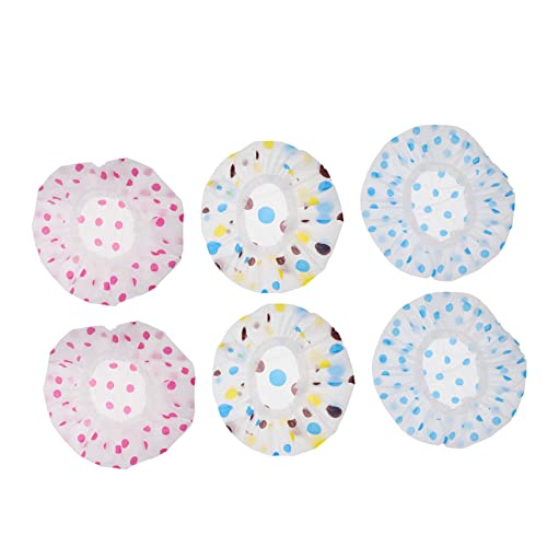 Healeved 6 Stück Duschhaube Elastische Badekappen für Damen und Herren für Reisen Schützt Haar und Kopfhaut von Healeved