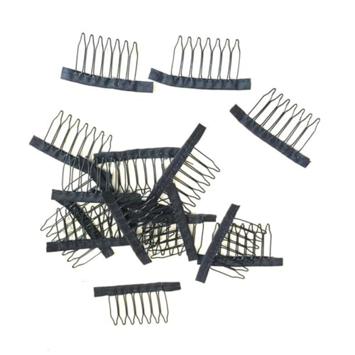 Healeved 10stücke Perückennetz Haarnetz Mit Stahlzähnen Netzkamm-clip Für Perücken Haar Und Spitzenbefestigung Zubehör Für Damen von Healeved