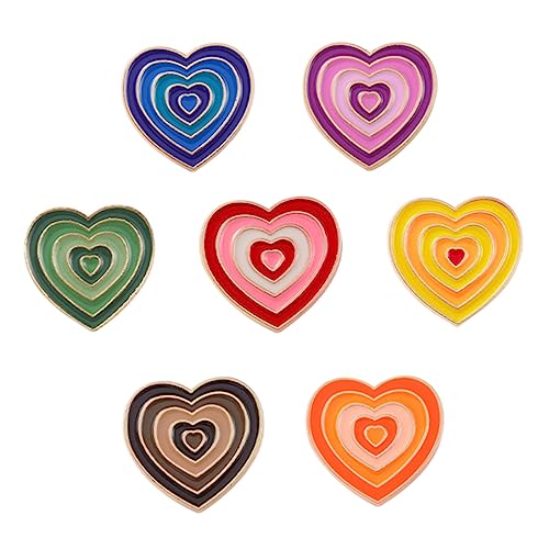 Healeved 7 Stück Teiliges Anstecknadeln Legiertem Dekorative Broschen Stilvolle Herz Corsagen für Kleidung und Accessoires Langlebig und Vielseitig Einsetzbar von Healeved