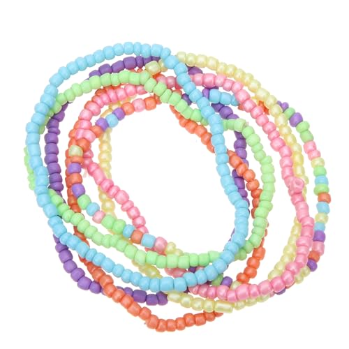 Healeved 7 Stück Teiliges Bunter Perlenarmbänder für Strandarmbänder für Teenager für Partys und Freizeitaktivitäten von Healeved