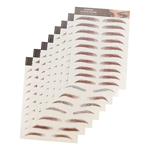 Healeved 8blätter Augenbrauenaufkleber Wasserfest Makeup Sticker Augenbrauenform Mädchen Aufkleber Schönheitsaufkleber von Healeved