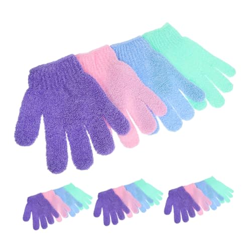 Healeved 8 Paar Peelinghandschuhe: Doppelseitige Duschhandschuhe Aus Nylon Für Körperpeelings, Spa-massagen – Entferner Abgestorbener Haut, Für Männer Und von Healeved