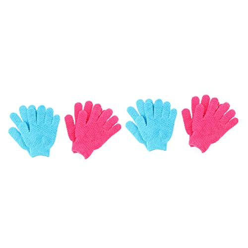 Healeved 8 Stk Bade-peeling-handschuhe Dusche Spa-handtücher Spa-handtuch Duschhandschuhe Mit Fünf Fingern Duschbürste Handschuhartige Waschhandtücher Badetuch Schutz Polyester Gesichtstuch von Healeved