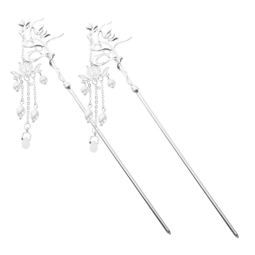 Healeved 8stücke Zwei Chinesischer Blumen-haarstab Mit Perlen Und Quasten Elegante Haarnadeln Für Frauen Vintage Haaraccessoires Für Hochzeiten Und Besondere Anlässe von Healeved