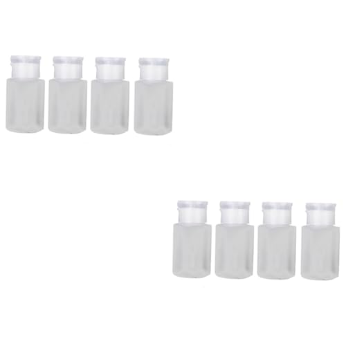 Healeved 8 Stk Maniküre-Entferner-Flasche Flasche Nagelreiniger Make-up-Entferner-Reiseflasche Nagellackentferner-Organizer Nagellackentferner-Flasche mit Pumpe kunststoffreiniger Pumpentyp von Healeved