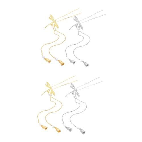 Healeved 8stücke Teiliges Drachenfliegen Haarnadeln Mit Quasten Metall-haarstäbe Für Damen Hochzeits-haarschmuck Elegantes Haaraccessoire Für Dickes Und Dünnes Haar von Healeved