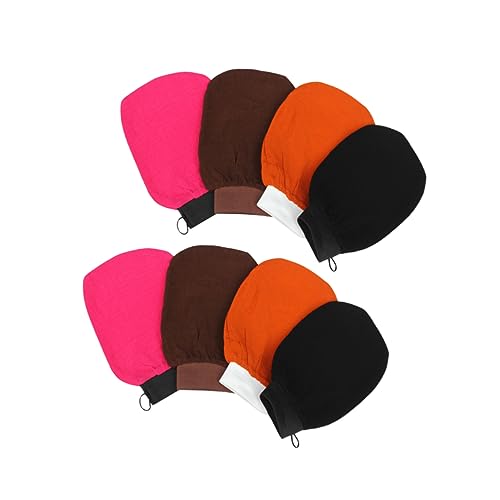 Healeved 8 Stück Badhandschuhe massagehandschuh massage handschuh hautpflege Peeling-Handschuh peeling handschuh Bad Luffa Handschuh Peeling-Badehandschuh handtücher Badeschrubber Badetuch von Healeved