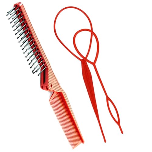 Healeved 8 Stück Faltbare Haarkämme Set Teiliges Haarmodellierungs Kit für Mädchen Tragbarer Haarflechter für DIY Haarstyling für Haartypen und Einfach Anwendung von Healeved
