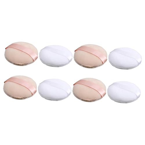 Healeved 8 Stück Puderquasten Für Lose Puder Kosmetik Applikatoren 70x16mm Weich Hautfreundlich Waschbar Für Zuhause Und Schönheitssalon Make up Tools Für Frauen Und Mädchen von Healeved
