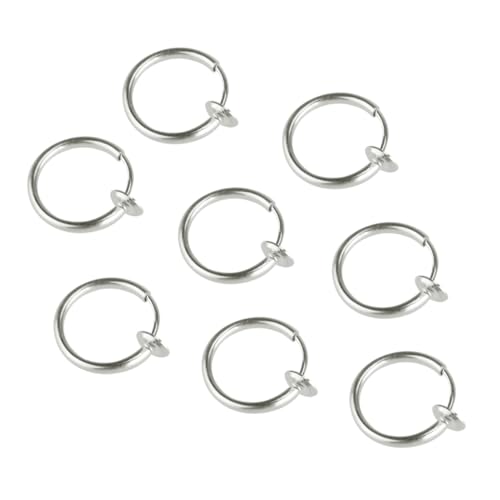 Healeved 8 Stück Teiliges Offene Nasen und Lippenringe aus Silberfarbenem Edelstahl Leichte Langlebige Piercing Ringe für Ohr Nase Lippe und Bauchnabel Modisches Schmuck für Damen und von Healeved