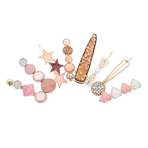 Healeved 8 Stück Teiliges Perlen Haarclip Set Damen Haarklammern aus Süße Haarspangen für Mädchen Vielseitige Haar Accessoires Rutschfest Eleganter Haarschmuck von Healeved
