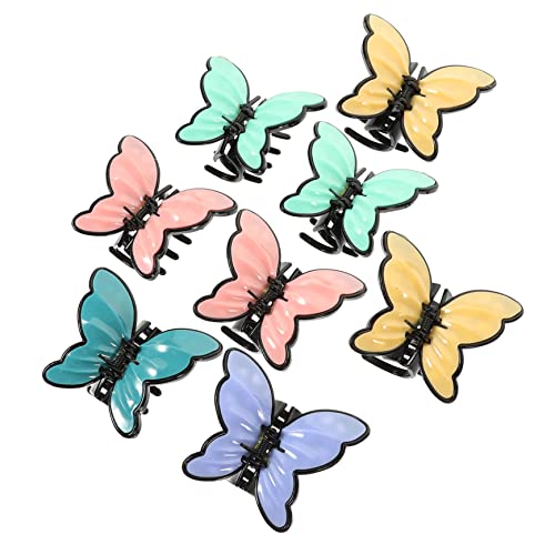 Healeved 8 Stück Teiliges Schmetterling Haarklammer für Damen Rutschfeste Haarklammern aus Strapazierfähigem Material für Hochzeiten Partys und Alltag Farben Zufällig Zufällige Farbe von Healeved