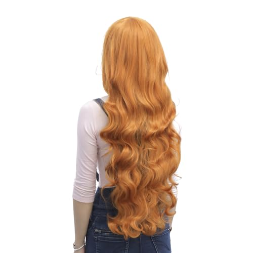 Healeved Cm Wig 80 Perücke für Frauen karierte kulturtasche rote Perücke haarbürste wildschweinborsten Haarhaube perücken Locken Haarschmuck Damen Wave Wig von Healeved