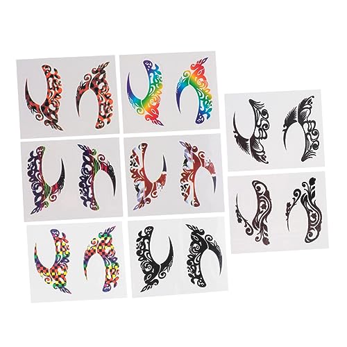 Healeved 8paare Augenlid-aufkleber Für Lidschatten-dekoration Temporäre Eyeliner-tattoos Leicht Anzuwendende Gesichtsaufkleber Wasser Und Schweißresistent Make-up-tools Für Halloween Und von Healeved