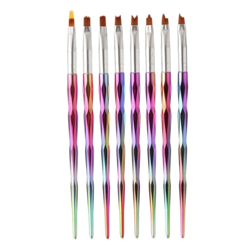 Healeved 8st Stift Zum Nagellackieren Pinsel Zum Zeichnen Von Nägeln Nagellack-werkzeug Nagelkunststift Acryl-malpinsel Nailart-tipps Builder-pinsel Farbpinsel Maniküre Zubehör von Healeved