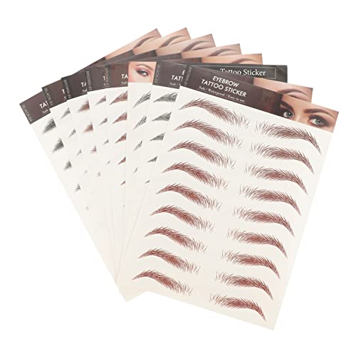 Healeved 8stücke Fake Augenbrauen Aufkleber Haarähnliche Augenbrauenaufkleber Wassertransfer Kosmetik Stirn Aufkleber Für Falsche Augenbrauen Pflege von Healeved