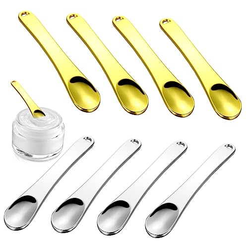 Healeved 8stücke Metall Make-up-spatel Kosmetikspatel Für Creme Und Maske Mischen Hautpflegespatel Mit Löffel Design Beauty-werkzeuge Für Make-up Vorbereitung Und Anwendung von Healeved