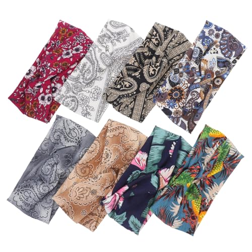 Healeved 8stücke Stirnbänder Für Sport Damen Schweißband Kopf Yoga Fitness Leicht Zu Reinigen Atmungsaktiv Rutschfest Hautfreundlich Nicht Eng Kombinierbar von Healeved