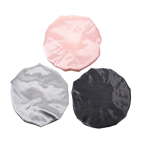 Healeved 9 Stk verstellbare Duschhaube Haarhaube schutzkappen haar kur Bandana für Kopftücher für Damen Seide Chemotherapie-Kappe nachts Nachtmütze Badezimmerkappe Haarkappe Satin von Healeved