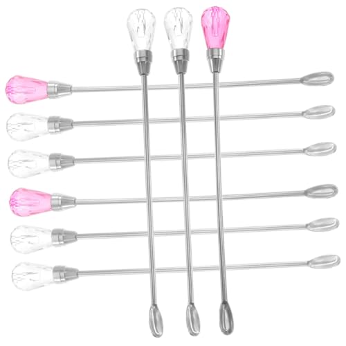 Healeved Farben 9st Tätowierwerkzeuge Farbmischer Pigmentlöffel Pigmentrührer Löffel Für Diy-werkzeuge Löffel Für Brauenpuder Rührlöffelwerkzeuge Maniküre-rührstab Mixer Metall Wiederverwendbar von Healeved