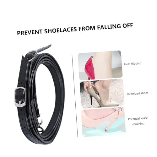 Healeved Abnehmbare Knöchelriemen Cross Design Drop Schuhbänder für High Heels Leichtes Material Modisch Schwarz Verstellbar für Damen Pumps und Sommerschuhe von Healeved