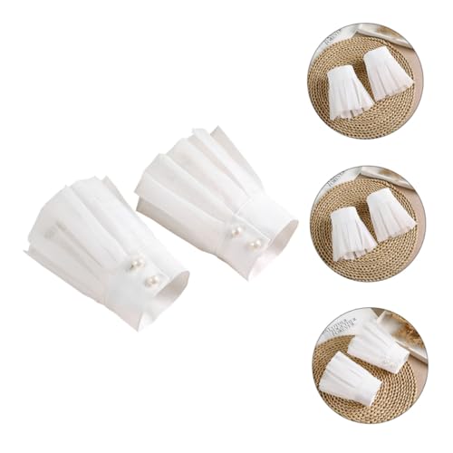 Healeved Abnehmbare Spitzen ärmelmanschetten Damen Weiß Netztüll Dekorative Fake Kleidung Zubehör Für Alltag Party Feiertage Geschenk von Healeved