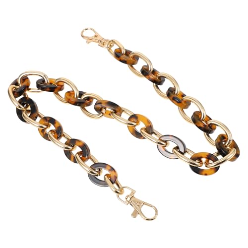 Healeved Abnehmbare Stilvolle Schultertasche Kette aus Acetatfarbener Vielseitiger Tragegurt für Damenhandtaschen Modisches Taschenzubehör Passend für Taschenstile zum DIY Verzieren von Healeved