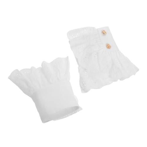 Healeved Weiße Blumen-spitzen-handgelenksmanschetten Abnehmbare Damen-manschetten Für Hemden Blusen Und Mäntel Mit Faux-ärmeln Für Formelle Anlässe Und Partys von Healeved