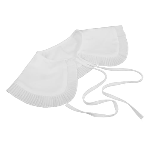 Healeved Abnehmbarer Damen Fake Collar aus Weichem Polyester Vielseitiger Falscher Kragen und Eleganter Shawl Einsatz Runder Ausschnitt Modisches Blusen und Kleideraccessoire für von Healeved