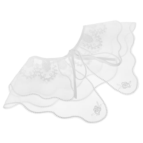Healeved Abnehmbarer Damen Spitzenkragen Modischer Falscher Blusenkragen für Freizeit und Formelle Anlässe für Frühling und Sommer Schnell Anzubringen und Vielseitig Kombinierbar von Healeved