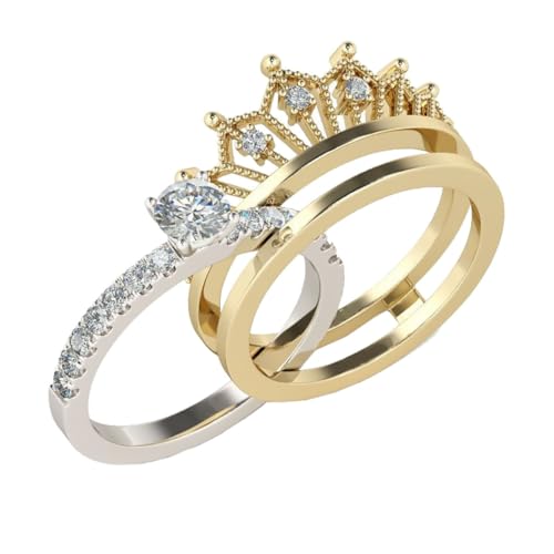 Healeved Abnehmbarer Damenring Mit Kronen-design Und Strass Aus Pflegeleicht Und Elegant Passend Zu Jedem Stil Und Anlass von Healeved