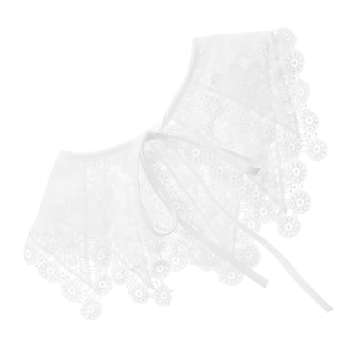 Healeved Abnehmbarer Hanfu Spitzenkragen mit Filigranem Spitzenmuster Vielseitiges Falsches Collar Ornament Leichtes Tragbares Design für Traditionelle und Moderne Blusen für Hochzeiten von Healeved