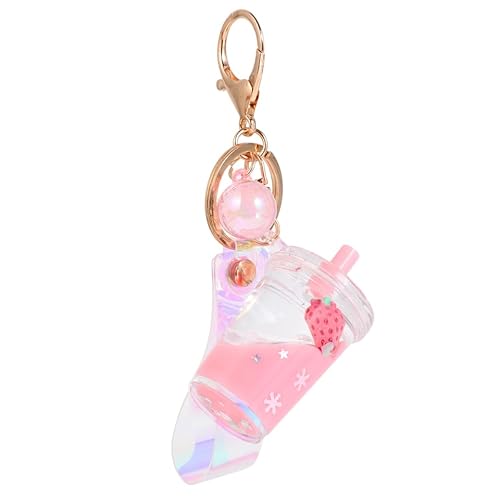 Healeved Acryl SchlüSselanhäNger Frucht Mit Quicksand Design Rosa 13X5X3Cm Leicht Und Stilvoll FüR Taschen Dekoration SüßEr Kawaii AnhäNger von Healeved