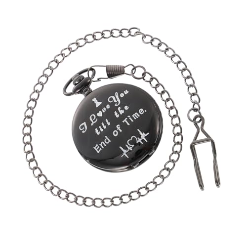 Healeved Taschenuhr Im Vintage-Stil Mit Kette Tragbare Hängeuhr Aus Batteriebetrieben Für Herren von Healeved