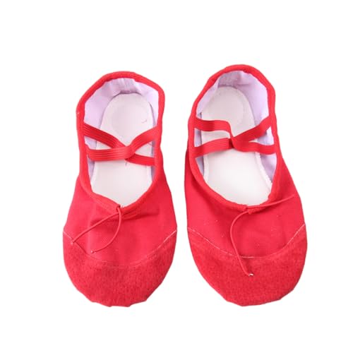 Healeved Antirutsch Ballettschuhe für Damen und Leicht Elastisches Band Professionelle rutschfeste Sohle Vielseitig für Yoga Ballett Tanz und Alltag Rot von Healeved