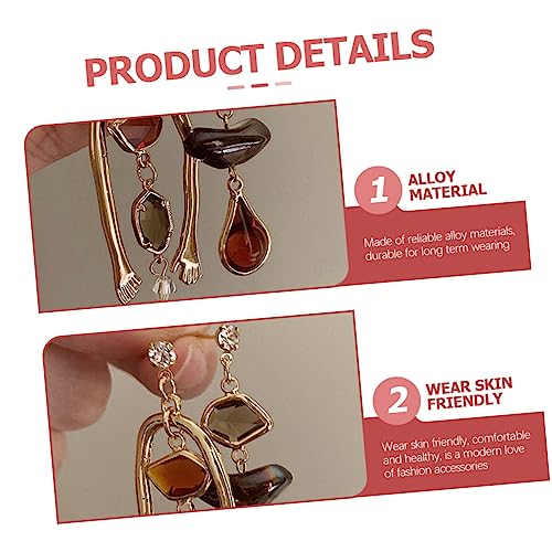 Healeved Asymmetrische Damen Ohrhänger mit Abstraktem Design Ohrstecker für Teen und Langlebig für Alltag Party und Nickelfrei Stilvoll und von Healeved