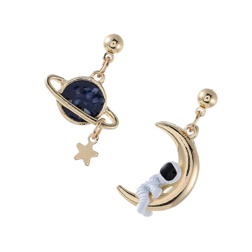 Healeved Asymmetrische Damen Ohrstecker Mond Planeten Design Modische Leichte Ohrclips Langlebig und Vielseitig für Alltag Büro Reise Trendige Modeschmuck ohrringe Healeved Asymmetrische Damen Ohrstecker Mond Planeten Design Modische Leichte Ohrclips Langlebig und Vielseitig für Alltag Büro Reise Trendige Modeschmuck ohrringe von Healeved