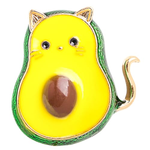 Healeved Obstbrosche Katze Anstecknadel für Kleidung Niedliche Broschennadel für Frauen Ästhetische Tiernadel für Jacken und Taschen von Healeved