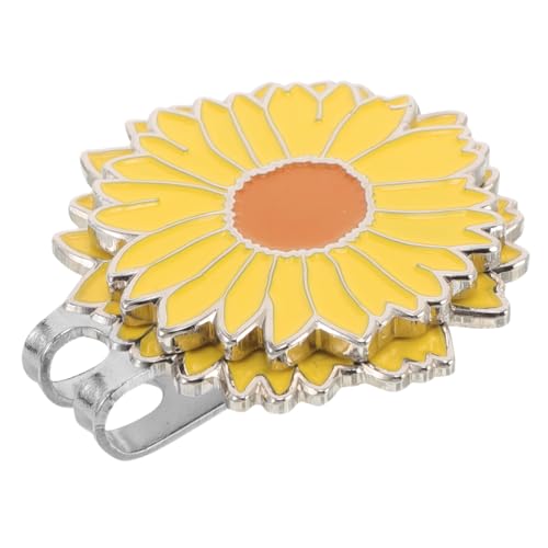 Healeved Ballmarker-mützenclip: Golfmützenclip Mit Blumen-ballmarker – Metall-golfmarkierungszubehör Für Männer Und Frauen, Krempenkappen, Schirmmützen von Healeved