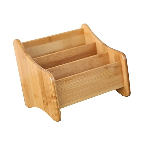 Healeved Bambus Aufbewahrungsbox Mit Fächern Multifunktionale Schreibtischablage Für Kosmetik Organizer Für Fernbedienungen Und Büromaterial Mittelgröße Elegant Und Strapazierfähig von Healeved