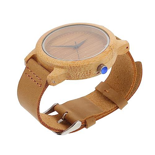 Healeved Bambus Holz Armbanduhr für Herren und Damen Quarzuhr mit Einzigartigem Ziffernblatt Komfortabel und Langlebig für Täglichen Gebrauch von Healeved