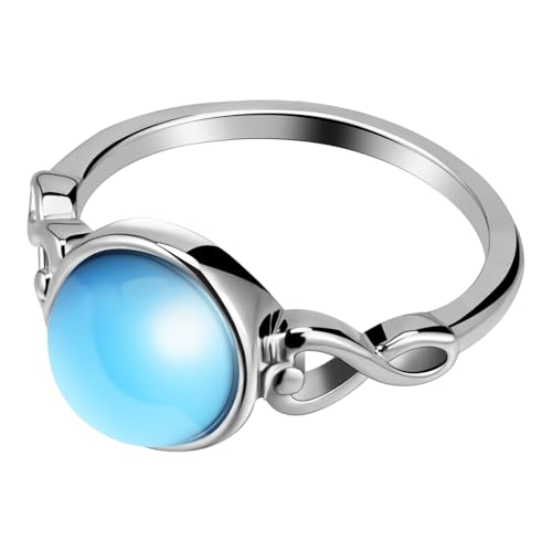 Healeved Bandring aus Kupfer und Glas Eleganter Mondstein ehering für Damen Minimalistischer Statement ring Vielseitiger Schmuck für Hochzeit und Alltag Feine Verarbeitung von Healeved