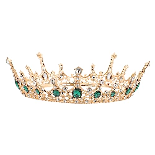 Healeved Barock Kristallkrone für Frauen Runde Braut Tiara Luxuriöses Leichtes Hochzeit Haarschmuck Elegant für Braut Brautjungfern Besondere Anlässe Wie Geburtstag Party Feier von Healeved