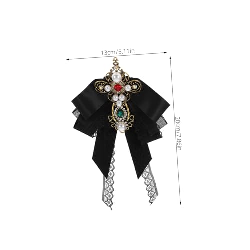 Healeved Barocke Damenbrosche mit Spitzen Schleife Große Vintage Anstecknadel im Gothic Kreuz Design Leichter und Stoffpin Modisches Accessoire für Collartuch und Festliche Anlässe Healeved Barocke Damenbrosche mit Spitzen Schleife Große Vintage Anstecknadel im Gothic Kreuz Design Leichter und Stoffpin Modisches Accessoire für Collartuch und Festliche Anlässe von Healeved