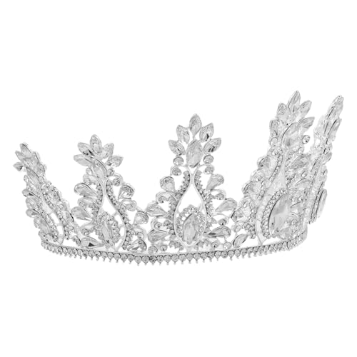 Healeved Barocke Hochzeitskrone aus Zinklegierung mit Funkelnden Strasssteinen Leichtes Komfortables Haarschmuck accessoire für Hochzeit Geburtstag Abschlussball und Festliche Anlässe von Healeved