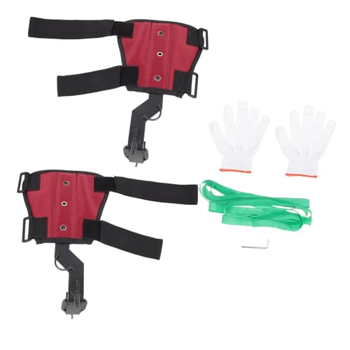 Healeved Baumkletterspikes Stahlkralle Baumkletterwerkzeug Robust rutschfest mit Pedalen für Festen Halt Einfach zu Tragen und Langlebig Geeignet für Outdoor Baumklettern von Healeved