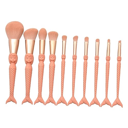 Healeved Beauty-zubehör 10-teiliges Make-up-pinsel-set Make-up-tool-kit Feine Borsten Foundation Concealer Rouge Lippenstift Lidschatten Orangefarbener Griff Faserhaar Healeved Beauty-zubehör 10-teiliges Make-up-pinsel-set Make-up-tool-kit Feine Borsten Foundation Concealer Rouge Lippenstift Lidschatten Orangefarbener Griff Faserhaar von Healeved