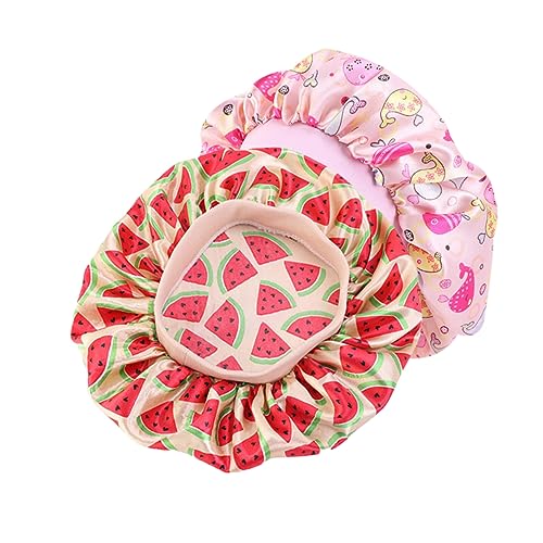 Healeved Bezauberndes Kinderset – 4-teilige Satin-schlafmützen – Duschhüte Für Kinder – Atmungsaktives Seidenähnliches Material – Haar- Und Seidenqualität von Healeved