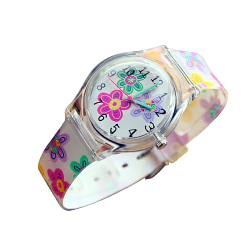 Healeved Blume wasserdichte Uhr Kind für Mädchen betrachten Achten Sie auf Frauen Cartoon-Armbanduhr von Healeved